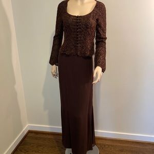 Carmen Marc Valvo 2-Piece Evening Dress